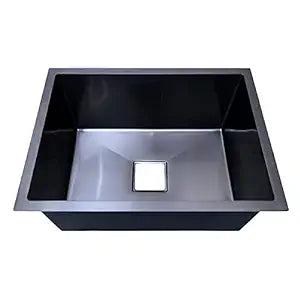 SIROTIA 18" X 16" X 10" BLACK Single Bowl Kitchen Sink Matte Finish With 304 Grade Stainless Steel