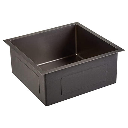 SIROTIA 21" X 18" X 10" BLACK Single Bowl Kitchen Sink Matte Finish With 304 Grade Stainless Steel