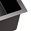 SIROTIA 24" X 18" X 10" BLACK Single Bowl Kitchen Sink Matte Finish With 304 Grade Stainless Steel