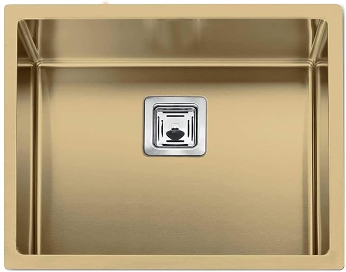 SIROTIA 24" X 18" X 9" GOLD Single Bowl Kitchen Sink Matte Finish With 304 Grade Stainless Steel