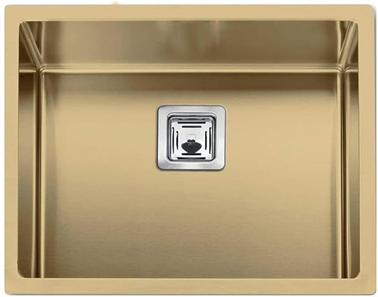 SIROTIA 24" X 18" X 10" GOLD Single Bowl Kitchen Sink Matte Finish With 304 Grade Stainless Steel