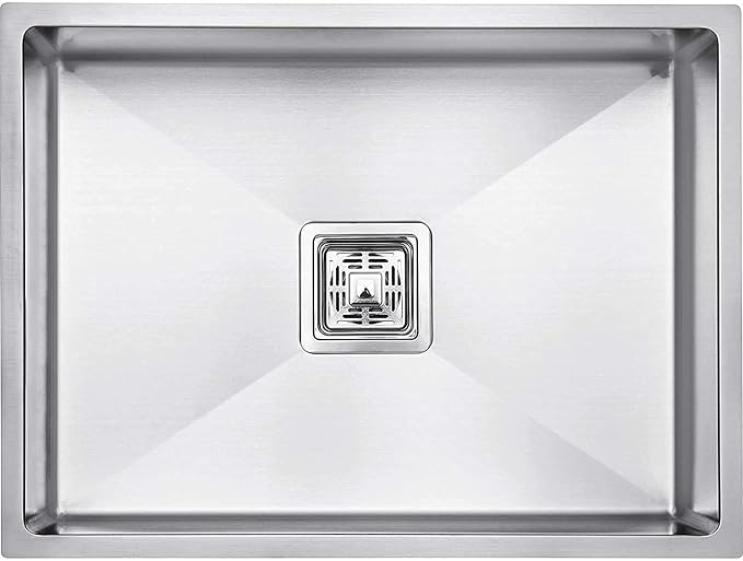 SIROTIA 24" X 18" X 9" Single Bowl Kitchen Sink Matte Finish With 304 Grade Stainless Steel